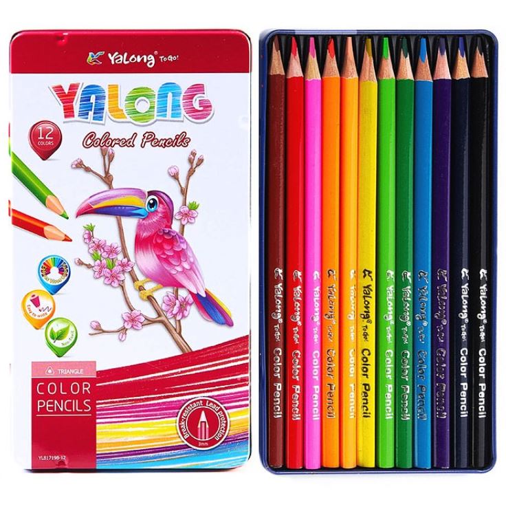 Цветные карандаши в пенале. Цветные карандаши Yalong 12цв Color белые. Набор карандашей 12 цв. Цветные карандаши Color Pencil 12цв /Yalong/ tq191099-12. Карандаши Стабило трехгранные 12 цветов в пенале.