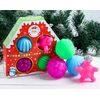 Подарочный набор резиновых игрушек "Новогодний домик", 4 шт
