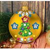 Сделай сам новогодний елочный шар, декорирование фольгой "Елочка"