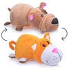 Игрушка-вывернушка 35 см "Оранжевый кот-бульдог"