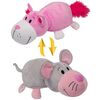 Игрушка-вывернушка 35 см "Розовый кот-мышка"