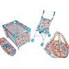 Игровой набор 3 в 1 (кроватка+коляска+коврик) Фантазия