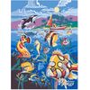 Роспись по холсту "Морское царство" 30×40 см