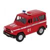 Машинка сувенирная "Уаз Хантер пожарная охрана", в коробке, 1:50