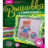 Вышивка пайетками "Мишка"