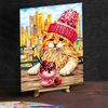 Картина по номерам "Рыжий кот в шапочке", 30 х 40 см
