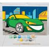 Роспись на холсте "Крутой автомобиль" 20×30 см