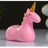 Копилка "Единорог розовый с золотом" 16 см