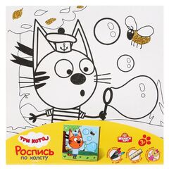 Холст для росписи "Три кота. Коржик", 15 см на 15 см