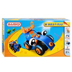 Конструктор с отверткой для малышей "Синий автомобиль", 2 в 1