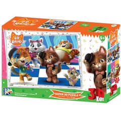 Пазл Super 3D "44 котенка. Сюжет 4", 100 деталей