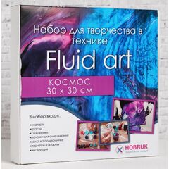 Рисование в технике Fluid art "Космос"