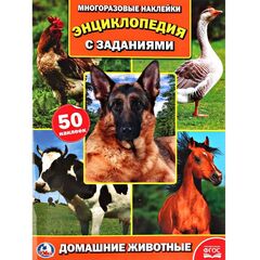 Книжка с многоразовыми наклейками "Домашние животные"