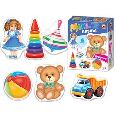 Maxi-пазлы для малышей "Игрушки", 6 штук