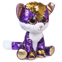 Мягкая игрушка "Котёнок Аметист с пайетками", 23 см