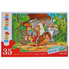 Пазл макси "Под грибом", 35 деталей