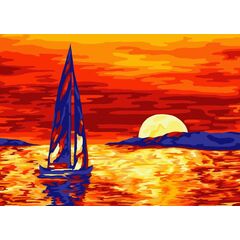 Рисование по номерам "На закате", 15 на 21 см