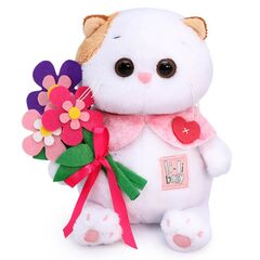 Мягкая игрушка BUDI BASA "Кошка Ли-Ли BABY с цветами из фетра", 20 см