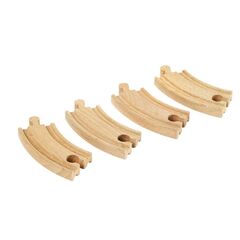 BRIO Деревянная железная дорога, поворотные детали 9 см, 4 шт