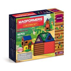 Магнитный конструктор MAGFORMERS "Log cabin set" 48 деталей