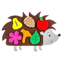 Развивающая игра из фетра "Ежик"
