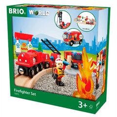 BRIO Деревянная железная дорога "Пожарная станция" 18 элементов