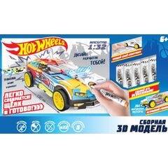 Hot Wheels сборная модель (пласт., в компл. 1 автомобиль + 5 фломастеров, 2 инерц. двигателя, коробк