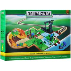 Железная дорога "Голубая стрела. Станция товарная", с краном и баржой