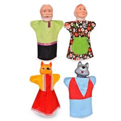 Кукольный театр "Волк и лиса", 4 персонажа