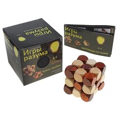 Головоломка из дерева "Кубик-змейка"