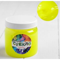 Слайм стекло "Party Slime", желтый неон, 400 г