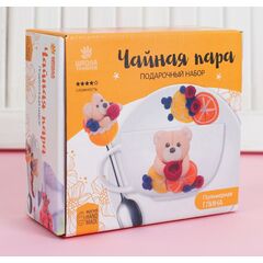 Набор для декора полимерной глиной "Чайная пара с ложечкой. Мишка"