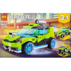 Конструктор Bela 3 в 1 "Creator. Суперскоростной раллийный автомобиль", 241 деталь