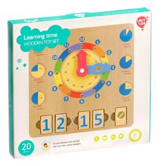Обучающая игра из дерева "Учим время"