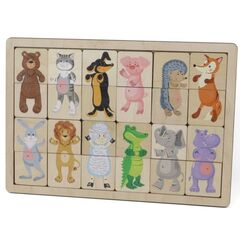 Пазл из дерева "Зоопарк"