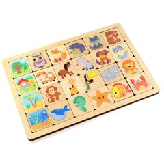 Развивающая игра из дерева "Кто где живет"