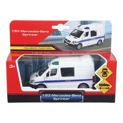 Машина сувенирная "Mercedes-Benz Sprinter Полиция", металл, 11 см, двери, инерция