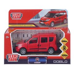 Машина сувенирная "Fiat Doblo", металл, 12 см, двери, багажник, инерционная, цвет красный