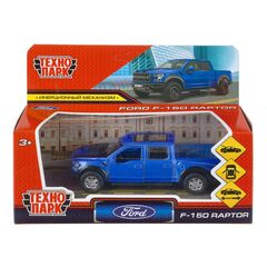 Машина сувенирная "Ford F-150 Raptor", металл, 12 см, двери, багажник, инерция, синий