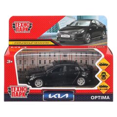 Машина сувенирная "Kia Optima", металл, 12 см, двери, багажник, инерция, черный