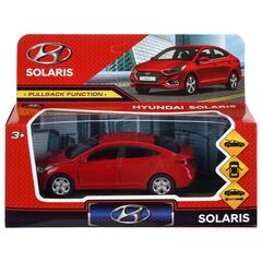 Машина сувенирная "Hyundai Solaris", металл, 12 см, двери, багажник, инерционная (красная)