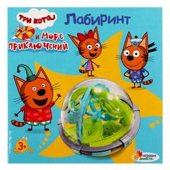 Логическая игра шар-лабиринт "Три Кота", 12 х 12 см