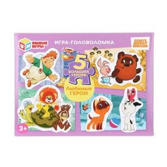 Набор крупных пазлов "Любимые герои. Союзмультфильм", 5 картинок