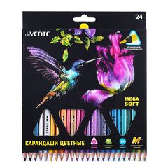 Карандаши цветные 24 цвета "Triolino Ultra Metallic", для рисования на черной бумаге