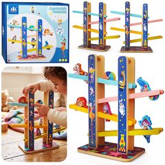 Деревянная горка-каскад "Веселая игра" с фигурками акробатов