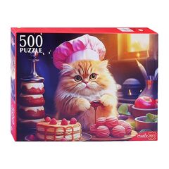 Пазлы "Котик-пекарь", 500 деталей