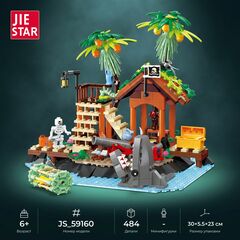 Конструктор JIE STAR "Пиратский остров - Черные рифы", 484 детали
