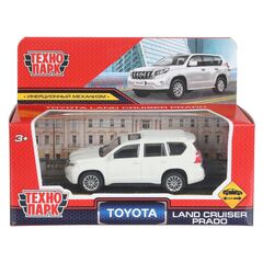 Машина металлическая "Toyota Land Cruiser Prado" цвет белый, 10,5см