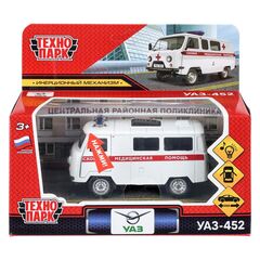 Машина металлическая "УАЗ-452 "буханка" Скорая" со светом, звуком, 10,5 см