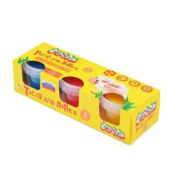 Тесто для лепки 3 цвета: красный, желтый, синий, по 90 гр